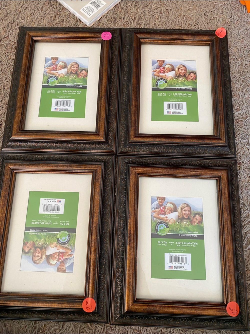 4- Classic Ornate Brown Photo Frame Set - Home Accents (5x7)